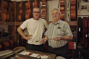 Bernd Etzler and Péter Benedek in his workshop in Munich